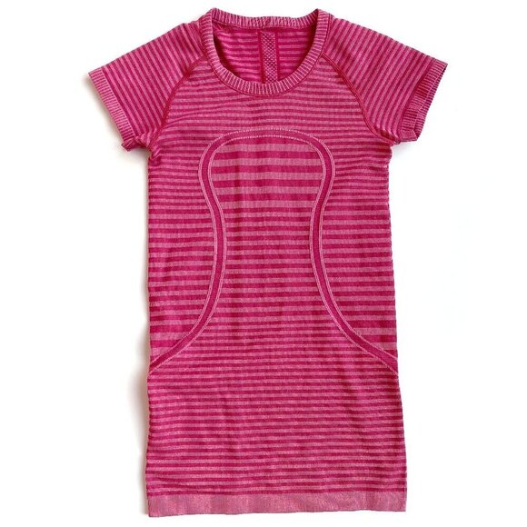 Lululemon Womens Swiftly Tech Short Sleeve Shirt Rare Design Striped - Picture 4 of 15